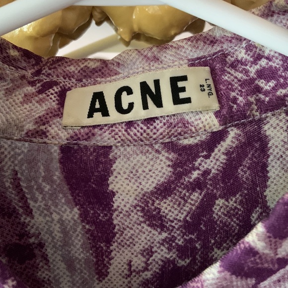 Acne money print ss button up, size 36 - Picture 3 of 3